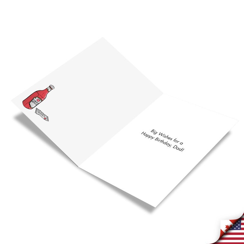 NobleWorks - 1 Funny Birthday Card Cartoons - Hilarious Comic Humor, Notecard with Envelope - Ketchup Dad C7290BFG - Image 2